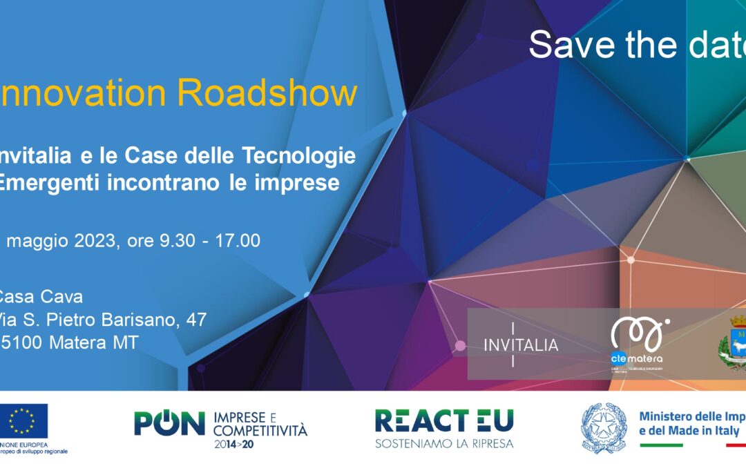 Cte Matera, il 9 maggio l’Innovation Roadshow