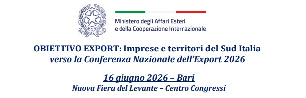 Obiettivo Export a Bari il 16 giugno 2026
