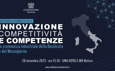 SAVE THE DATE 28 novembre 2025 – Assemblea Pubblica di Confindustria Basilicata